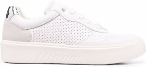 Geox Nhenbus leather trainers White