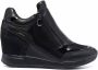 Geox panelled-design high-top sneakers Black - Thumbnail 1