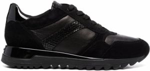 Geox panelled design sneakers Black