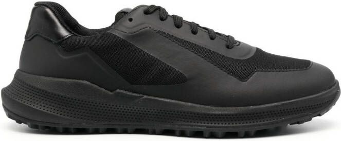 Geox panelled low-top sneakers Black