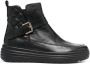 Geox Phaolae leather ankle boots Black - Thumbnail 1