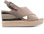 Geox Ponza 85mm wedge espadrille sandals Neutrals - Thumbnail 1