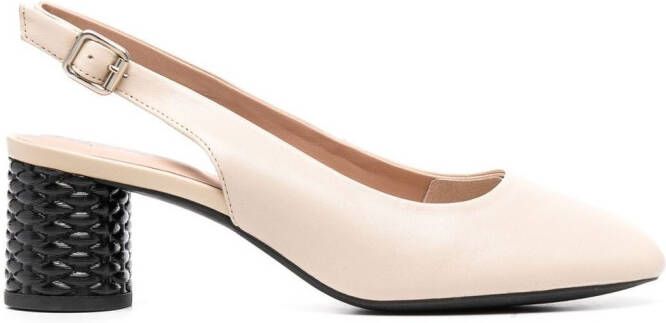 Geox slingback block heel pumps Neutrals