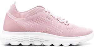 Geox Spherica knit lace-up sneakers Pink