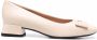 Geox square-toe leather ballerina shoes Neutrals - Thumbnail 1