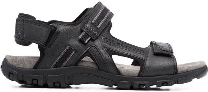 Geox Strada flat sandals Black