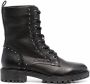 Geox 45mm stud-embellished lace-up boots Black - Thumbnail 1