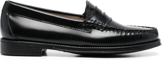 G.H. Bass & Co. round-toe leather loafers Black