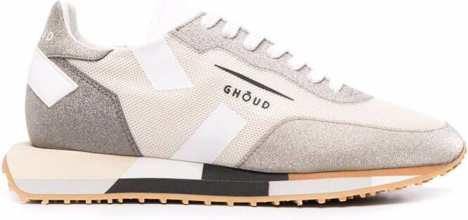 GHŌUD panelled lace-up sneakers Neutrals