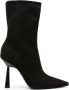 GIABORGHINI 105mm pointed-toe suede ankle boots Black - Thumbnail 1