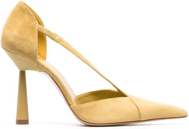 GIABORGHINI 105mm suede pumps Green