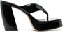 GIABORGHINI 110mm patent-leather platform sandals Black - Thumbnail 1