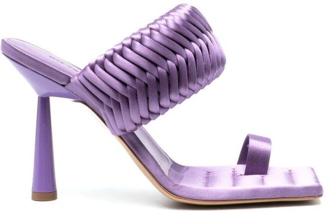 GIABORGHINI 110mm woven square-toe sandals Purple