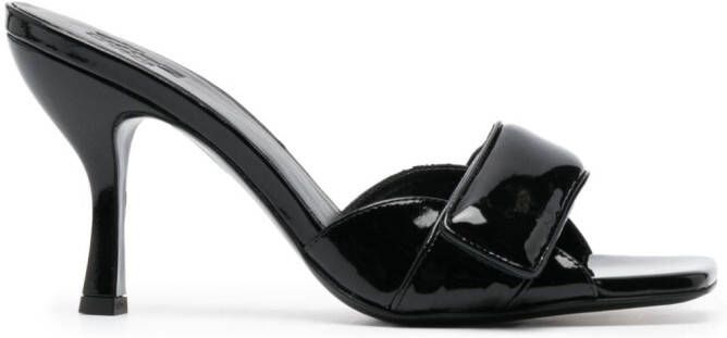 GIABORGHINI Alodie 100mm leather mules Black