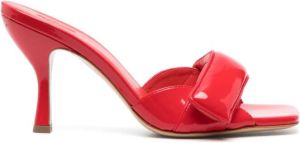 GIABORGHINI Alodie 80mm patent-leather mules Red