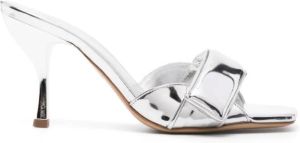 GIABORGHINI Alodie 85mm leather mules Silver