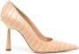 GIABORGHINI Balantine 100mm crocodile-effect pumps Neutrals - Thumbnail 1