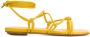 GIABORGHINI Bella flat leather sandals Yellow - Thumbnail 1
