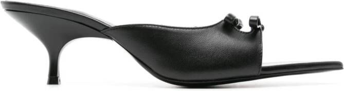 GIABORGHINI Blanche 50mm leather mules Black