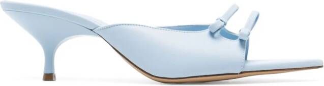 GIABORGHINI Blanche 50mm leather mules Blue