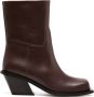 GIABORGHINI Blondine 75mm leather boots Brown - Thumbnail 1