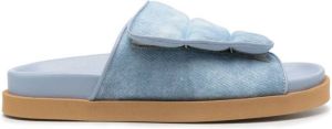 GIABORGHINI camouflage-print padded slides Blue