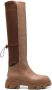 GIABORGHINI chunky leather knee-boots Brown - Thumbnail 1
