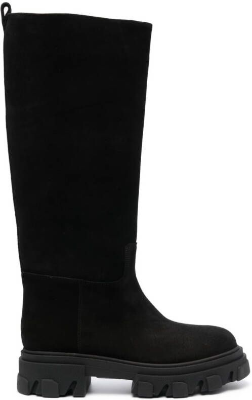 GIABORGHINI chunky-sole suede boots Black