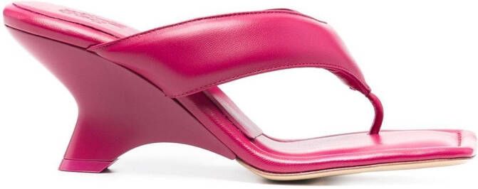 GIABORGHINI flip flop heeled sandals Pink
