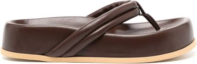 GIABORGHINI Frederique 40mm leather sandals Brown