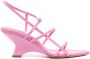 GIABORGHINI Gia26 70mm leather sandals Pink - Thumbnail 1