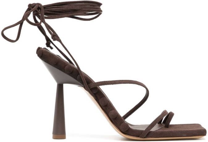 GIABORGHINI GIA RHW Rosie 36 suede sandals Brown