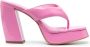 GIABORGHINI glossy-finish square-toe sandals Pink - Thumbnail 1