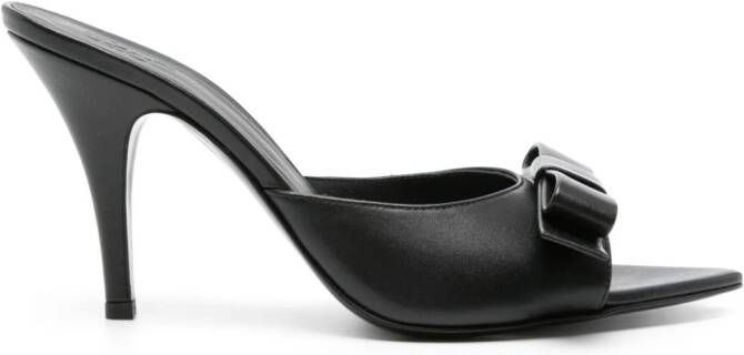 GIABORGHINI Honorine 85mm leather mules Black