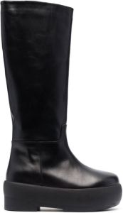 GIABORGHINI knee-length platform 70mm boots Black