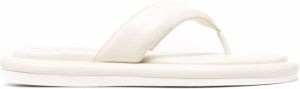 GIABORGHINI leather flip flops White