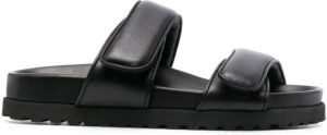 GIABORGHINI leather touch-strap sandals Black