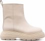GIABORGHINI Marte chunky leather ankle boots Neutrals - Thumbnail 1