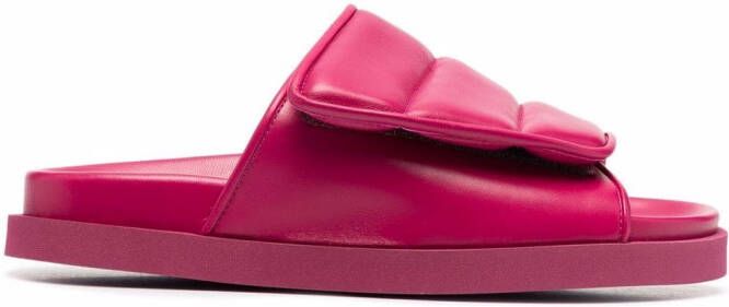 GIABORGHINI open-toe quilted slides Pink