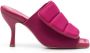 GIABORGHINI padded touch-strap 95mm mules Pink - Thumbnail 1