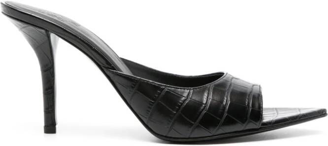GIABORGHINI Perni 85mm leather mules Black