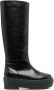 GIABORGHINI platform-sole leather boots Black - Thumbnail 1