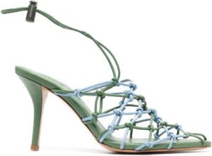 GIABORGHINI pointed strappy 100mm pumps Green