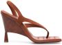 GIABORGHINI Rose slingback sculpted sandals Brown - Thumbnail 1