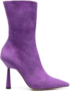 GIABORGHINI Rosie 100mm calf-length boots Purple