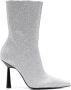 GIABORGHINI Rosie 100mm glittered ankle boots Silver - Thumbnail 1