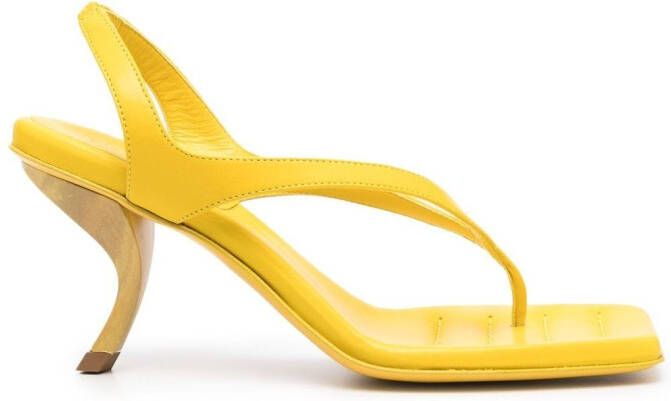 GIABORGHINI Rosie 13 square-toe sandals Yellow