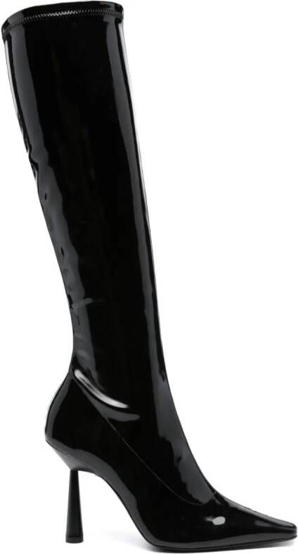 GIABORGHINI Rosie 8 110mm patent boots Black