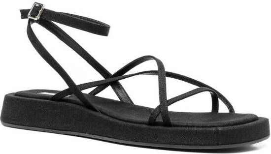 GIABORGHINI Rosie crossover-strap sandals Black