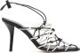 GIABORGHINI strappy pointed 100mm pumps Black - Thumbnail 1